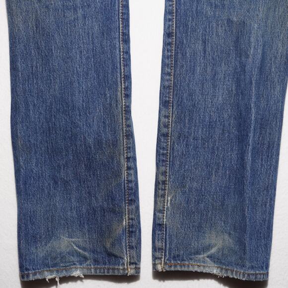 Levi’s Distressed 501 Button Fly Blue Jeans 30x32 100% Cotton - Picture 16 of 16